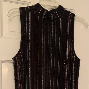 Trina Turk Beaded Silk Cocktail Dress EUC